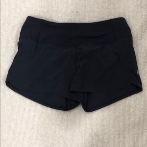 navy lululemon shorts long